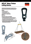 MTLD™ Mass Timber Lifting Device