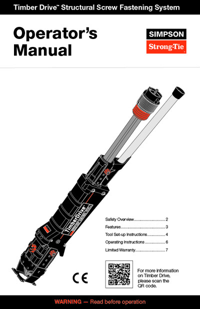 Timber Drive Operator's Manual