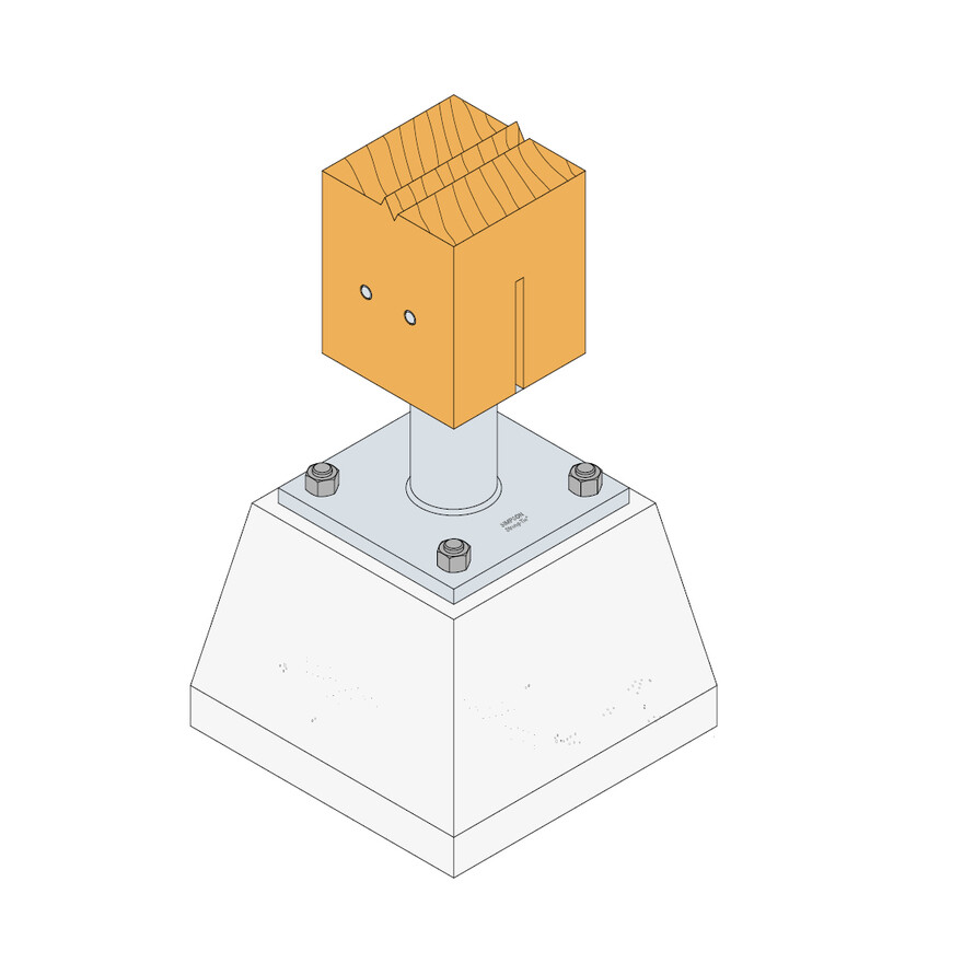 Simpson Strong-Tie Heavy Duty Elevated Post Base PISBMAXI Glulam Beam Support 