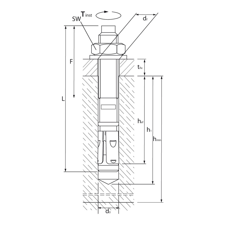 Wedge Anchor Bolt WA Simpson StrongTie